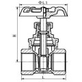 J1001 Vanne à grille en laiton forgé pour le marché italien, 1/2 &quot;~ 2&quot;, PN 16